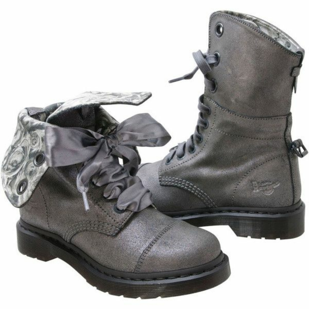 Dr. Marten's Women's Aimilie Pewter Metallic Suede